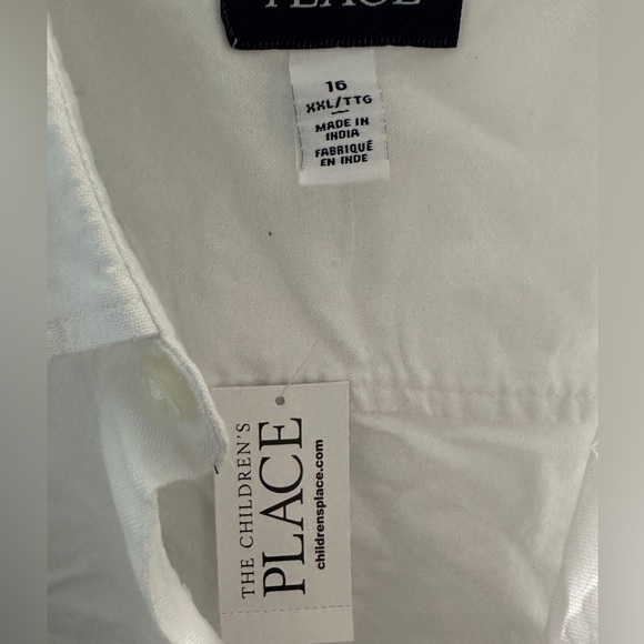 Children’s Place White Button-up Shirt with Left Pocket - Picture 4 of 8